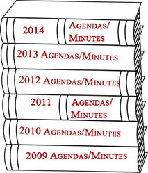Library books for 2009-2014 minutes and agendas